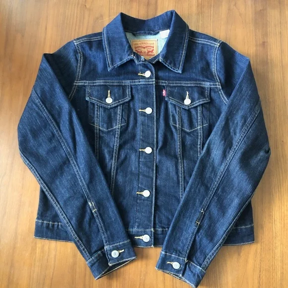 Levi’s Denim Jacket ✨ Unique Hand-Stitched Teddy Patch ✨ Youth XL / Adult M - Picture 2 of 14